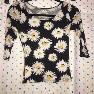 Floral 3/4 Sleeve Tee